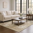 thumbnail image 1 of Addison Rugs Mayfield Premium Machine Washable Traditional Global Beige Rectangle Rug, 8' X 10' Machine Washable Traditional Global Beige Oversized Sherpa Throw Blanket, 1 of 7