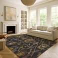 thumbnail image 1 of Addison Rugs Mayfield Premium Machine Washable Traditional Global Black Rectangle Rug, 3' x 5', 1 of 6