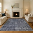 thumbnail image 1 of Addison Rugs Mayfield Premium Machine Washable Traditional Global Blue Rectangle Rug, 10' x 14', 1 of 7