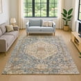 thumbnail image 1 of Addison Rugs Mayfield Premium Machine Washable Traditional Global Blue Rectangle Rug, 9' x 12', 1 of 6