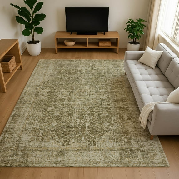 Addison Rugs Mayfield Premium Machine Washable Traditional Global Brown Rectangle Rug, 8' X 10' Machine Washable Traditional Global Brown Oversized Sherpa Throw Blanket