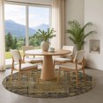thumbnail image 1 of Addison Rugs Mayfield Premium Machine Washable Traditional Global Brown Round Rug, 8' x 8', 1 of 6