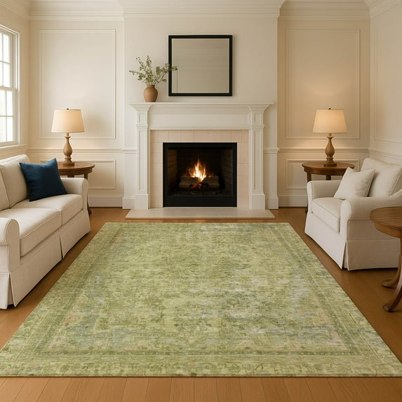 Addison Rugs Mayfield Premium Machine Washable Traditional Global Cactus Rectangle Rug, 10' X 14' Machine Washable Traditional Global Cactus Oversized Sherpa Throw Blanket