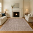 thumbnail image 1 of Addison Rugs Mayfield Premium Machine Washable Traditional Global Copper Rectangle Rug, 9' X 12' Machine Washable Traditional Global Copper Oversized Sherpa Throw Blanket, 1 of 7