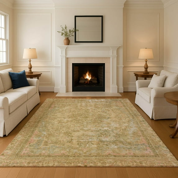 Addison Rugs Mayfield Premium Machine Washable Traditional Global Coral Rectangle Rug, 2'6" x 3'10"