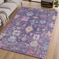 thumbnail image 1 of Addison Rugs Mayfield Premium Machine Washable Traditional Global Eggplant Rectangle Rug, 10' x 14', 1 of 5