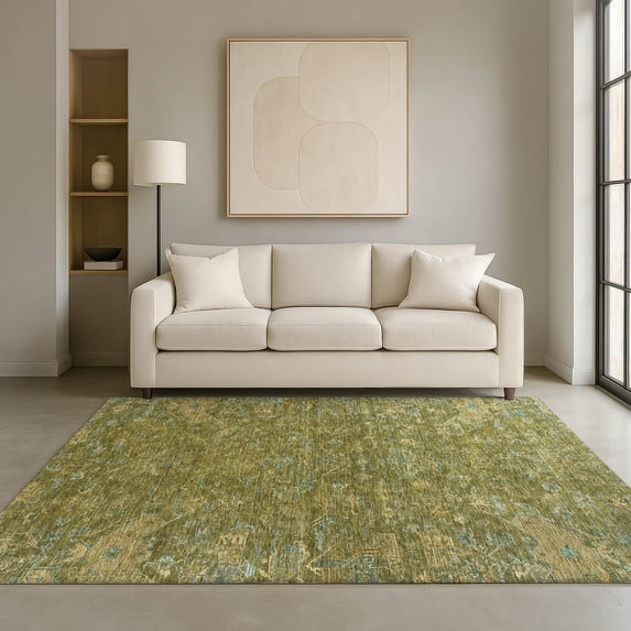 Addison Rugs Mayfield Premium Machine Washable Traditional Global Fern Rectangle Rug, 3' x 5'
