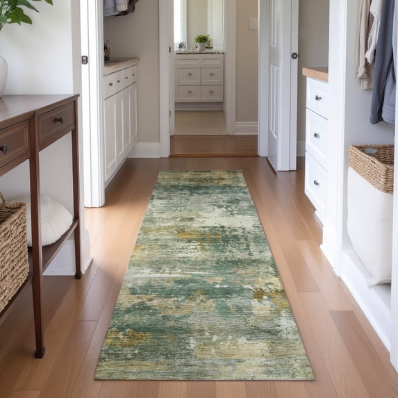 Addison Rugs Mayfield Premium Machine Washable Traditional Global Fern Runner Rug, 2'3" x 7'6"
