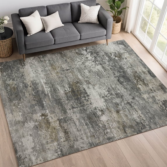 Addison Rugs Mayfield Premium Machine Washable Traditional Global Gray Rectangle Rug, 5' x 7'6"