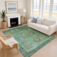 thumbnail image 1 of Addison Rugs Mayfield Premium Machine Washable Traditional Global Green Rectangle Rug, 10' x 14', 1 of 6