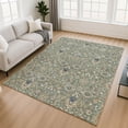 thumbnail image 1 of Addison Rugs Mayfield Premium Machine Washable Traditional Global Green Rectangle Rug, 9' x 12', 1 of 6