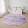 thumbnail image 1 of Addison Rugs Mayfield Premium Machine Washable Traditional Global Lilac Round Rug, 8' x 8', 1 of 6