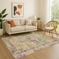 thumbnail image 1 of Addison Rugs Mayfield Premium Machine Washable Traditional Global Lime Rectangle Rug, 3' x 5', 1 of 7