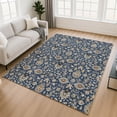 thumbnail image 1 of Addison Rugs Mayfield Premium Machine Washable Traditional Global Navy Rectangle Rug, 10' x 14', 1 of 6