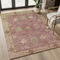 thumbnail image 1 of Addison Rugs Mayfield Premium Machine Washable Traditional Global Pink Rectangle Rug, 10' X 14' Machine Washable Traditional Global Pink Oversized Sherpa Throw Blanket, 1 of 6