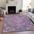 thumbnail image 1 of Addison Rugs Mayfield Premium Machine Washable Traditional Global Purple Rectangle Rug, 8' x 10', 1 of 6