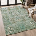 thumbnail image 1 of Addison Rugs Mayfield Premium Machine Washable Traditional Global Sage Rectangle Rug, 10' X 14' Machine Washable Traditional Global Sage Oversized Sherpa Throw Blanket, 1 of 6