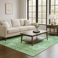 thumbnail image 1 of Addison Rugs Mayfield Premium Machine Washable Traditional Global Sage Rectangle Rug, 10' X 14' Machine Washable Traditional Global Sage Oversized Sherpa Throw Blanket, 1 of 7