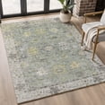 thumbnail image 1 of Addison Rugs Mayfield Premium Machine Washable Traditional Global Sage Rectangle Rug, 5' X 7'6" Machine Washable Traditional Global Sage Oversized Sherpa Throw Blanket, 1 of 6