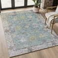 thumbnail image 1 of Addison Rugs Mayfield Premium Machine Washable Traditional Global Seafoam Rectangle Rug, 10' X 14' Machine Washable Traditional Global Seafoam Oversized Sherpa Throw Blanket, 1 of 6