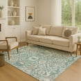 thumbnail image 1 of Addison Rugs Mayfield Premium Machine Washable Traditional Global Seafoam Rectangle Rug, 10' x 14', 1 of 7