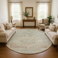 thumbnail image 1 of Addison Rugs Mayfield Premium Machine Washable Traditional Global Tan Round Rug, 8' x 8', 1 of 6