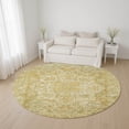 thumbnail image 1 of Addison Rugs Mayfield Premium Machine Washable Traditional Global Tan Round Rug, 8' x 8', 1 of 6