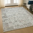 thumbnail image 1 of Addison Rugs Mayfield Premium Machine Washable Traditional Global Taupe Rectangle Rug, 10' X 14' Machine Washable Traditional Global Taupe Oversized Sherpa Throw Blanket, 1 of 5
