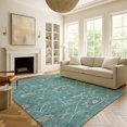 thumbnail image 1 of Addison Rugs Mayfield Premium Machine Washable Traditional Global Teal Rectangle Rug, 10' x 14', 1 of 6