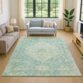 thumbnail image 1 of Addison Rugs Mayfield Premium Machine Washable Traditional Global Teal Rectangle Rug, 10' x 14', 1 of 6