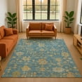 thumbnail image 1 of Addison Rugs Mayfield Premium Machine Washable Traditional Global Teal Rectangle Rug, 10' x 14', 1 of 7