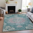 thumbnail image 1 of Addison Rugs Mayfield Premium Machine Washable Traditional Global Teal Rectangle Rug, 10' x 14', 1 of 6