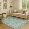 thumbnail image 1 of Addison Rugs Mayfield Premium Machine Washable Traditional Global Teal Rectangle Rug, 10' x 14', 1 of 7