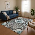 thumbnail image 1 of Addison Rugs Mayfield Premium Machine Washable Traditional Global Teal Rectangle Rug, 2'6" x 3'10", 1 of 7