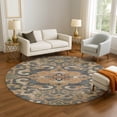 thumbnail image 1 of Addison Rugs Mayfield Premium Machine Washable Traditional Global Terracotta Round Rug, 8' x 8', 1 of 6