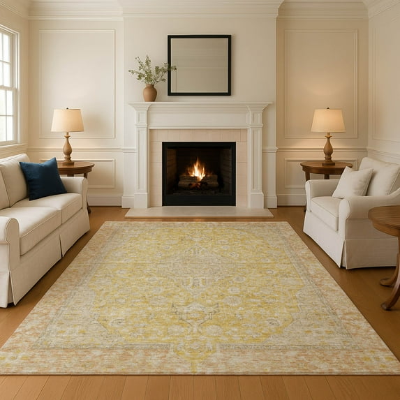 Addison Rugs Mayfield Premium Machine Washable Traditional Global Wheat Rectangle Rug, 10' X 14' Machine Washable Traditional Global Wheat Oversized Sherpa Throw Blanket
