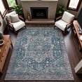 thumbnail image 1 of Addison Rugs Mayfield Premium Machine Washable Traditional Medallion Blue Rectangle Rug, 9' x 12', 1 of 6