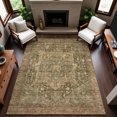 thumbnail image 1 of Addison Rugs Mayfield Premium Machine Washable Traditional Medallion Fern Rectangle Rug, 8' x 10', 1 of 6