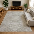 thumbnail image 1 of Addison Rugs Mayfield Premium Machine Washable Traditional Medallion Taupe Rectangle Rug, 2'6" X 3'10" Machine Washable Traditional Medallion Taupe Oversized Sherpa Throw Blanket, 1 of 7