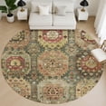 thumbnail image 1 of Addison Rugs Mayfield Premium Machine Washable Traditional Medallions Aloe Round Rug, 8' x 8', 1 of 6
