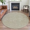 thumbnail image 1 of Addison Rugs Mayfield Premium Machine Washable Traditional Panel Beige Round Rug, 8' x 8', 1 of 5