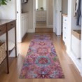 thumbnail image 1 of Addison Rugs Mayfield Premium Machine Washable Traditional Panel Pink Runner Rug, 2'3" x 7'6", 1 of 5