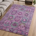 thumbnail image 1 of Addison Rugs Mayfield Premium Machine Washable Traditional Panel Purple Rectangle Rug, 10' x 14', 1 of 6
