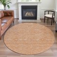 thumbnail image 1 of Addison Rugs Mayfield Premium Machine Washable Traditional Panel Salmon Round Rug, 8' x 8', 1 of 5
