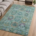 thumbnail image 1 of Addison Rugs Mayfield Premium Machine Washable Traditional Panel Teal Rectangle Rug, 10' x 14', 1 of 6