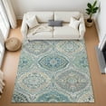 thumbnail image 1 of Addison Rugs Mayfield Premium Machine Washable Traditional Panels Teal Rectangle Rug, 10' x 14', 1 of 7
