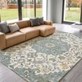 thumbnail image 1 of Addison Rugs Mayfield Premium Machine Washable Traditional Traditional Teal Rectangle Rug, 10' x 14', 1 of 8