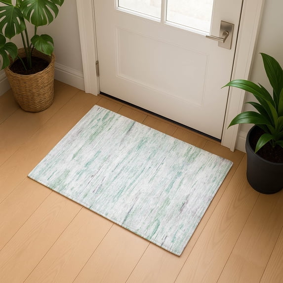 Addison Rugs Mayfield Premium Machine Washable Transitional Abstract Aloe Rectangle Rug, 1'8" x 2'6"