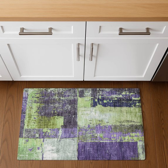 Addison Rugs Mayfield Premium Machine Washable Transitional Abstract Aloe Rectangle Rug, 1'8" x 2'6"
