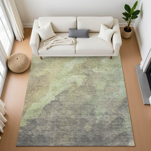 Addison Rugs Mayfield Premium Machine Washable Transitional Abstract Aloe Rectangle Rug, 10' x 14'